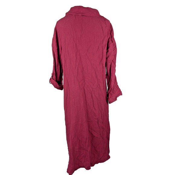 SOFT SURROUNDINGS Everly Cowl Neck Gauze Maxi Dress Size XL Berry Pink - Picture 3 of 10